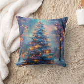 夢見るようなクリスマスツリー クッション (ブランケット)