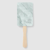 夢見るようなグリーンウェディングセレモニー グリーン/ブルー ID817 ハンドファン (裏面)