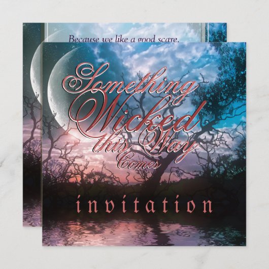 夢見るようなハロウィンゴシックウェディング 招待状 (正面/裏面)