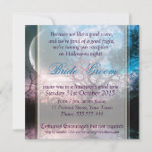 夢見るようなハロウィン ゴシック ウェディング 招待状 (裏面)