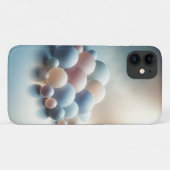 夢見るようなパステルカラーの球体アブストラクトアート ミニマル ソフト Case-Mate iPhoneケース (裏面(横))