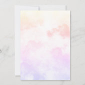 夢見るようなパステルカラーの結婚前お披露目パーティー 招待状 (裏面)