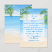 夢見るようなビーチウェディング 招待状 (正面/裏面)
