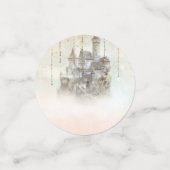 夢見るようなピンクのプリンセスのおとぎ話のお城 コンフェッティ (スモール正面)