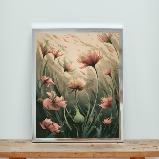 夢見るようなピンクの花 フォトプリント