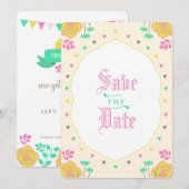 夢見るようなフェアリーテイル ウェディング セーブ・ザ・デート カード (正面/裏面)