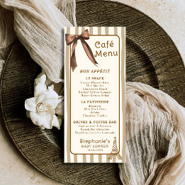 夢見るようなフランスのコーヒーショップをテーマにしたパリのカフェ メニュー