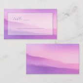 夢見るようなラベンダーの水彩画 プレイスカード (正面/裏面)