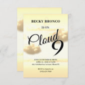 夢見るようなロマンティックな雲の九番目の天国ヴィンテージ・セーブ・ザ・デート セーブザデート (正面/裏面)