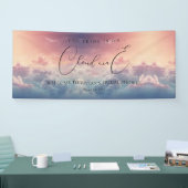 夢見るような夕焼け クラウドナイン ブライダルシャワーウェルカム 横断幕 (トレードショー)