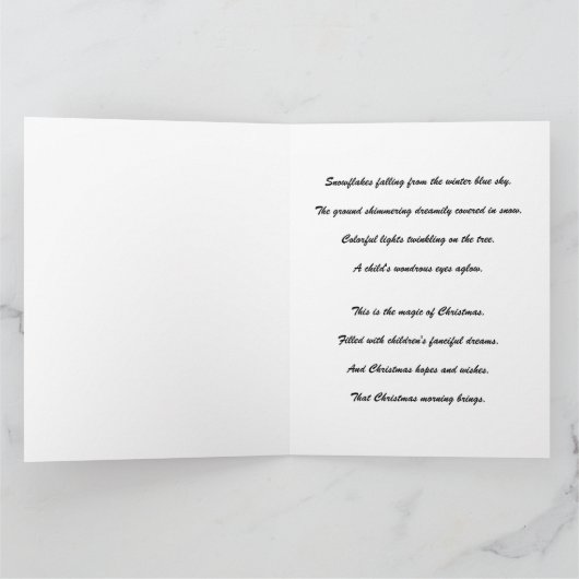 夢見るような幻想的な山のクリスマス・キャビン カード (内部)