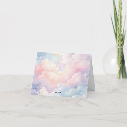 夢見るような彼女は雲の上にいる 9 ブライダルシャワー サンキューカード (裏面)