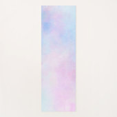 夢見るような水彩ピンクブルーターコイズ ヨガマット (正面)