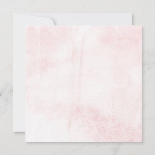 夢見るような水彩花イラストのウェディングシャワーのお礼カード サンキューカード (裏面)