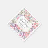 夢見るような水彩花イラスト | ブライダルシャワー スタンダードカクテルナプキン (角)