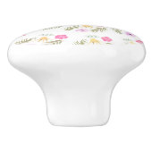 夢見るような田舎風の花柄プリンセスの女の子の寝室 セラミックノブ (側面)