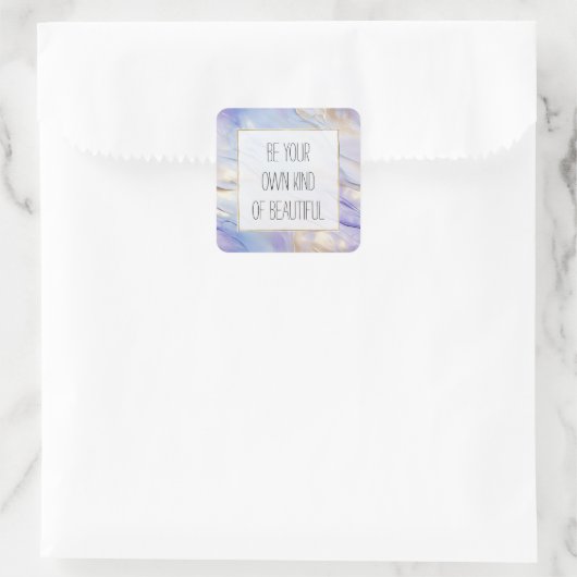 夢見るような紫青のミストゴールドパール スクエアシール (バッグ)