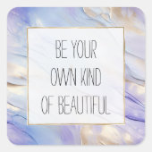 夢見るような紫青のミストゴールドパール スクエアシール (正面)