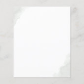 夢見るような緑豊かなウェディングメニューとユーカリの葉のウェディングメニュー チラシ (裏面)