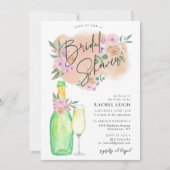夢見るような花のブライダルシャワー 招待状 (正面)