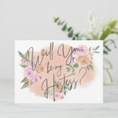 夢見るような花のホステスカード 招待状 (スタンド正面)