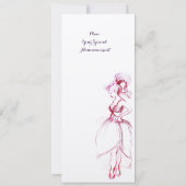 夢見るような若い少女の16歳誕生日パーティー 招待状 (裏面)