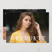 夢見るような黒の写真 卒業発表 招待状 (正面/裏面)