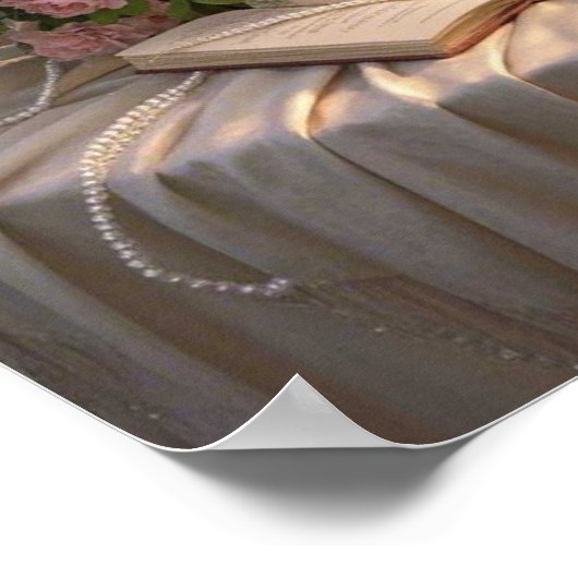 夢見るような、ぼんやりとした焦点のシーンの豪華な花 ポスター (角)