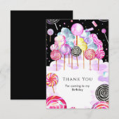 夢見るキャンディーランド 誕生日 サンキューカード (正面/裏面)