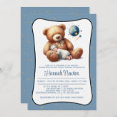 夢見るクマのベイビーシャワー招待状 招待状 (正面/裏面)