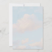 夢見るクラウド9 サニー モダン エレガント ブライダルシャワー 招待状 (裏面)