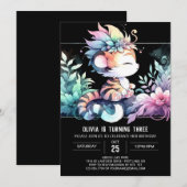 夢見るジャングルの虎の誕生日 招待状 (正面/裏面)