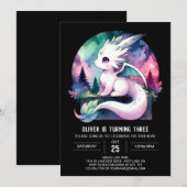 夢見るスイートドラゴン誕生日 招待状 (正面/裏面)