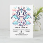 夢見るドラゴンの1歳誕生日 招待状 (スタンド正面)