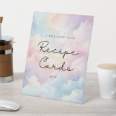 夢見るパステル雲のレシピカード ブライダルシャワー 台座サイン (インサイチュ)