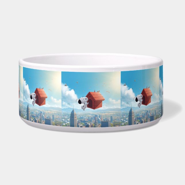 夢見るビーグルの浮遊都市コミックイラスト ボウル (正面)