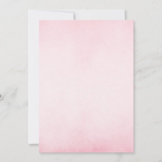 夢見るピンクの虹色ユニコーンの誕生日 招待状 (裏面)