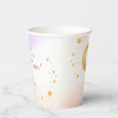 夢見るピンク 月を超えてガールベイビーシャワー 紙コップ (右)