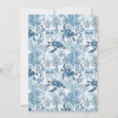 夢見るブルー アンダーザシー ベイビーシャワー 招待状 (裏面)