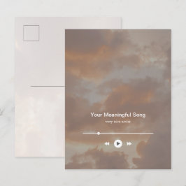 夢見るミニマリスト音楽プレーヤーとお気に入りの曲 ポストカード