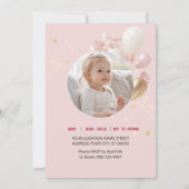 夢見るユニコーンの1歳誕生日 招待状 (裏面)