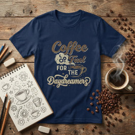 夢見る人のためのコーヒーフューエル: 楽しいコーヒー愛 Tシャツ