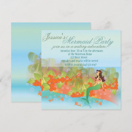 夢見る人魚 招待状 (正面/裏面)