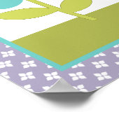 夢見る国のフクロウのポスター　ベビー部屋のアート印刷3/4 ポスター (角)