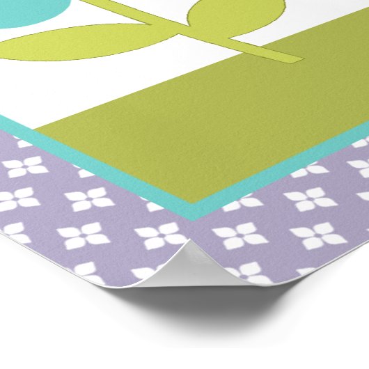 夢見る国のフクロウのポスター　ベビー部屋のアート印刷3/4 ポスター (角)