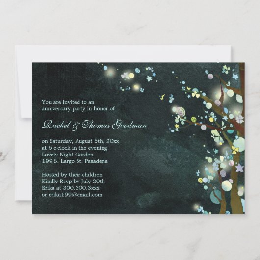 夢見る夜 50周年パーティー 招待状 (裏面)