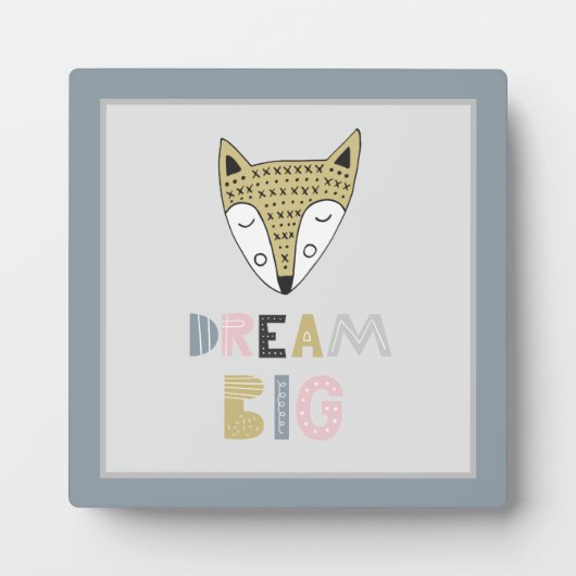 夢見る大きなスカンジナビアのキツネの子供部屋 フォトプラーク (正面)