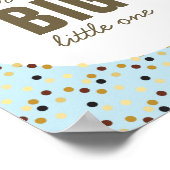 夢見る大きな夢よ、幼きものよ保育園壁アート 青 茶色 ポスター (角)