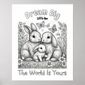 夢見る大きな夢、小さな君へ - ぬりえポスター ポスター (正面)