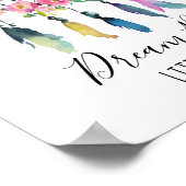 夢見る大きな夢、赤ちゃんのドリームキャッチャー、ベビー寝室 ポスター (角)